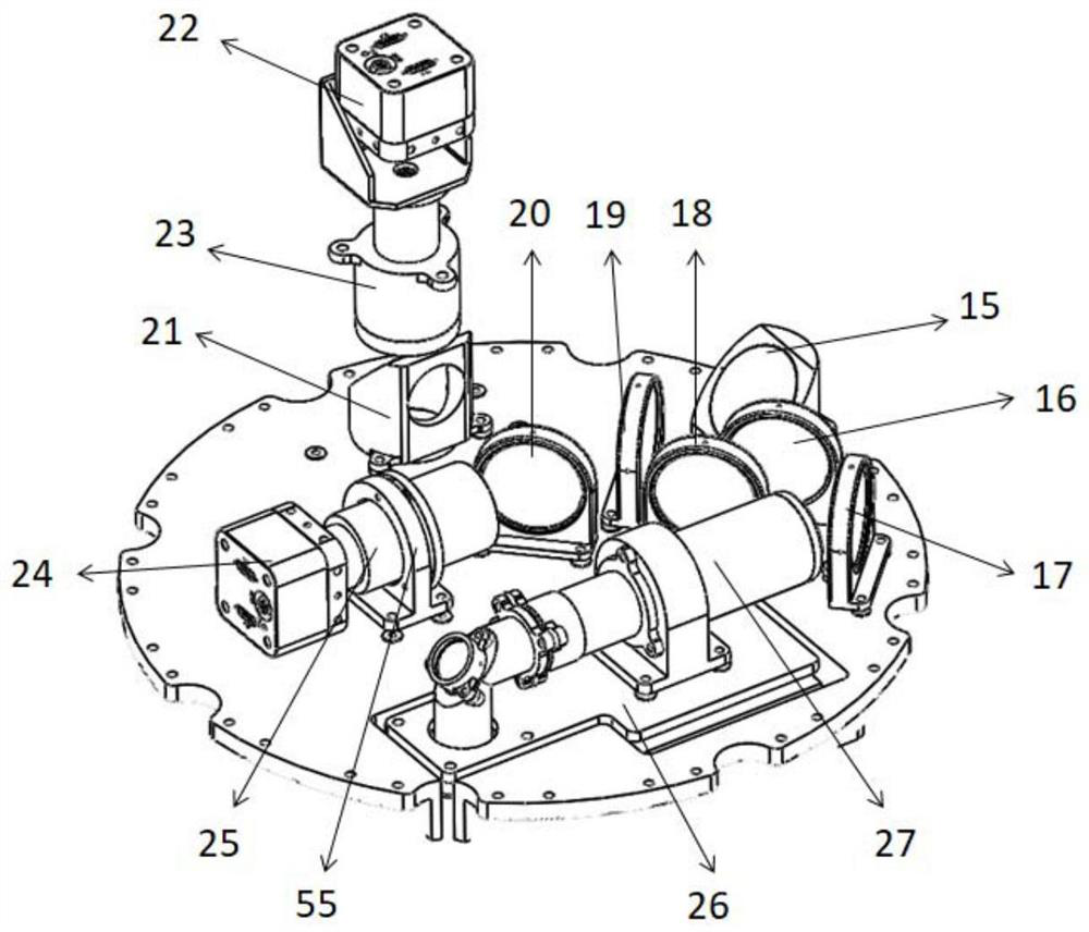 Small airborne laser weapon high-precision light beam control device and control method