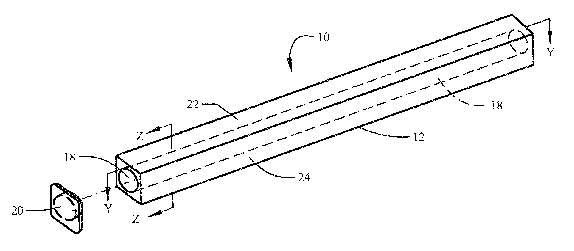 Composite structural support arm