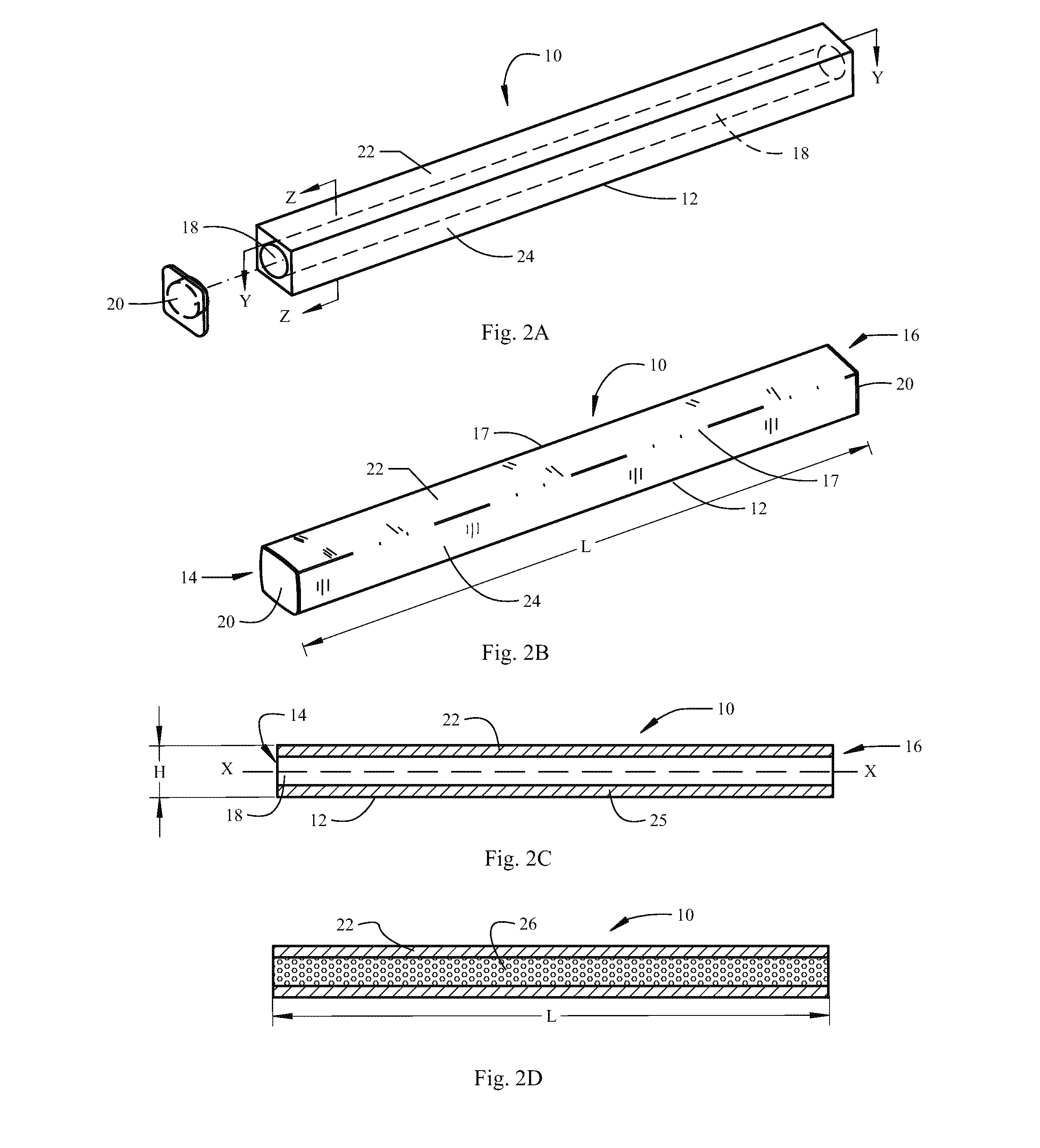 Composite structural support arm