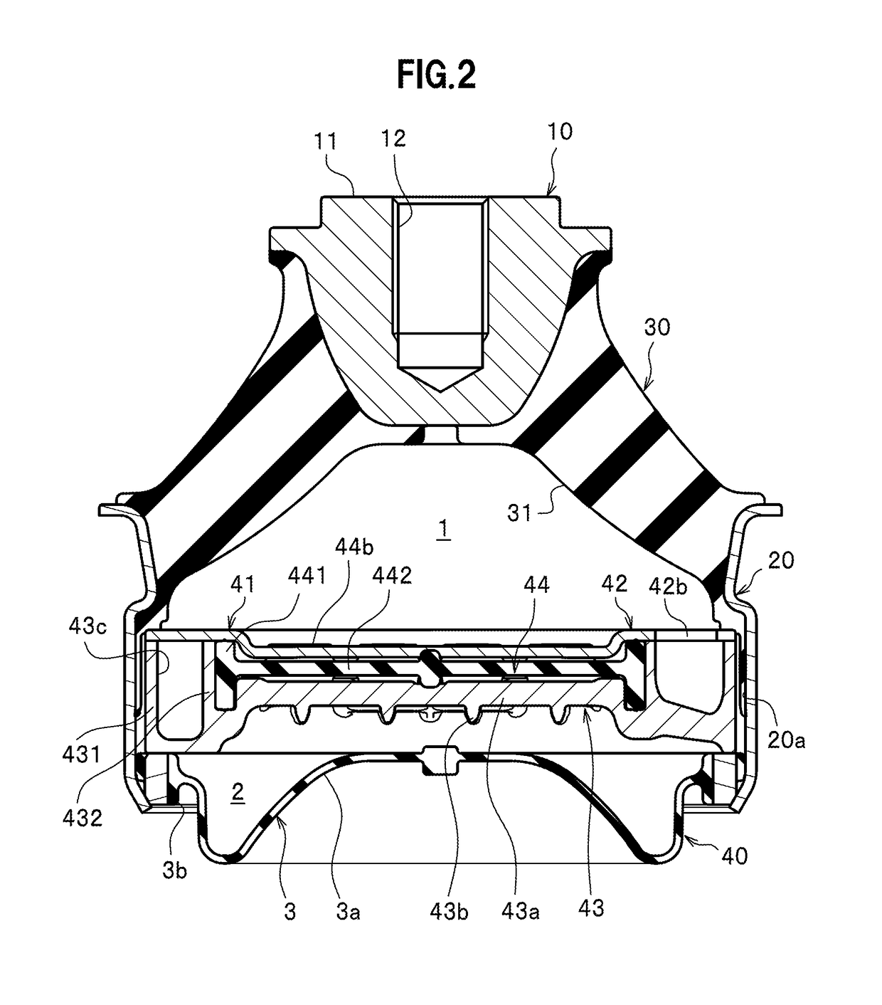 Liquid-charged antivibration device