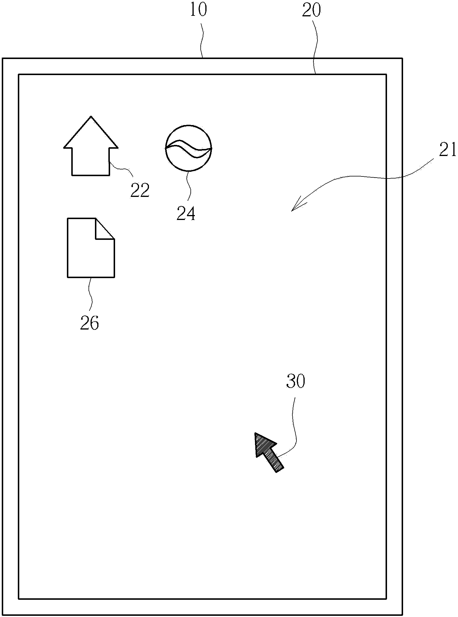 Pointer control method of touch screen