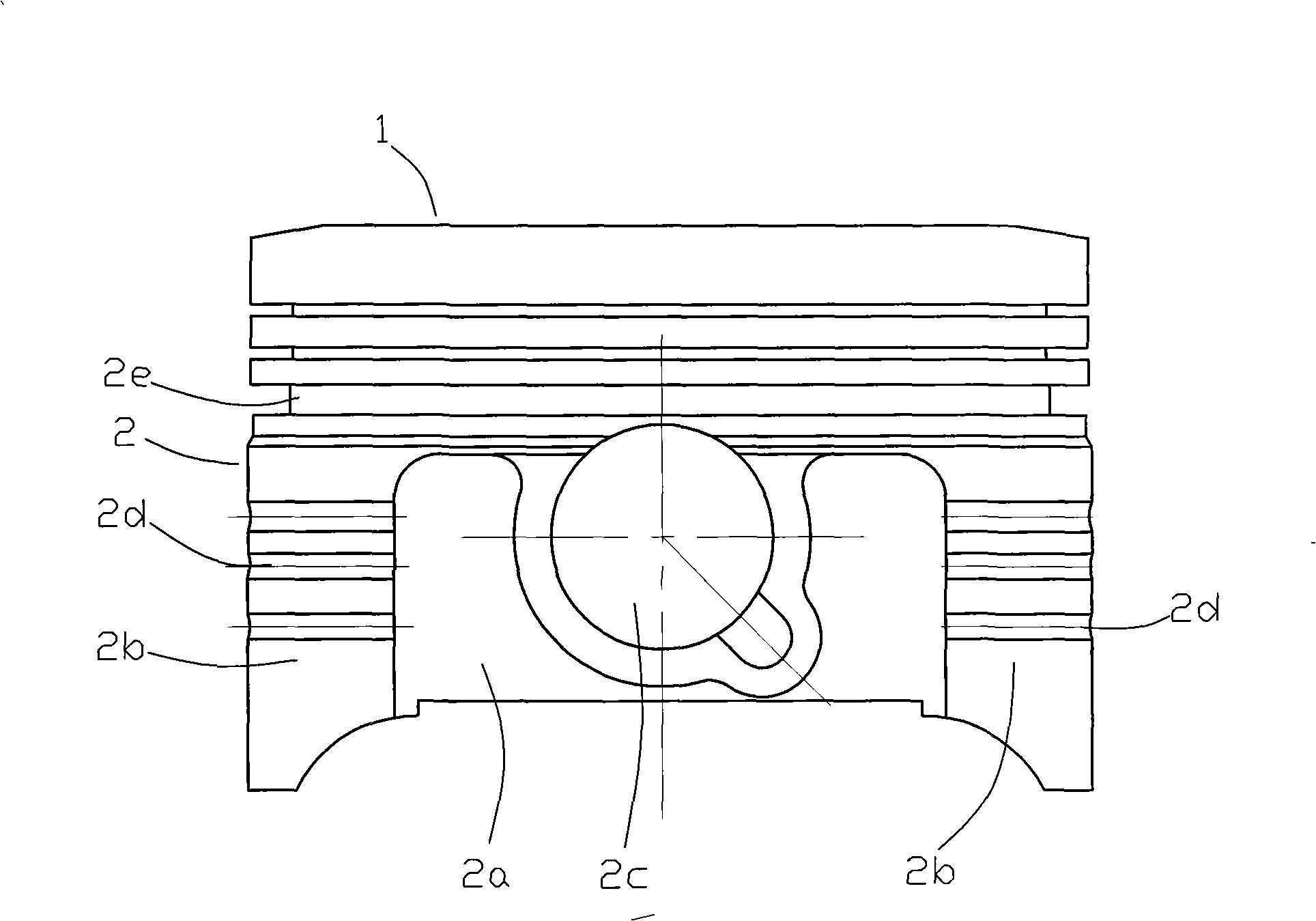 Motorcycle engine piston