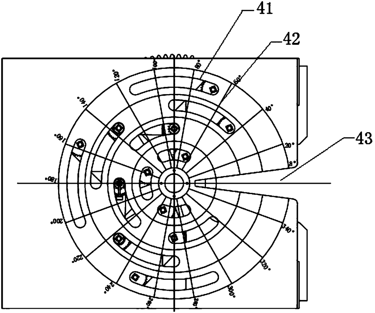 Rotation device used for tire cutting machine