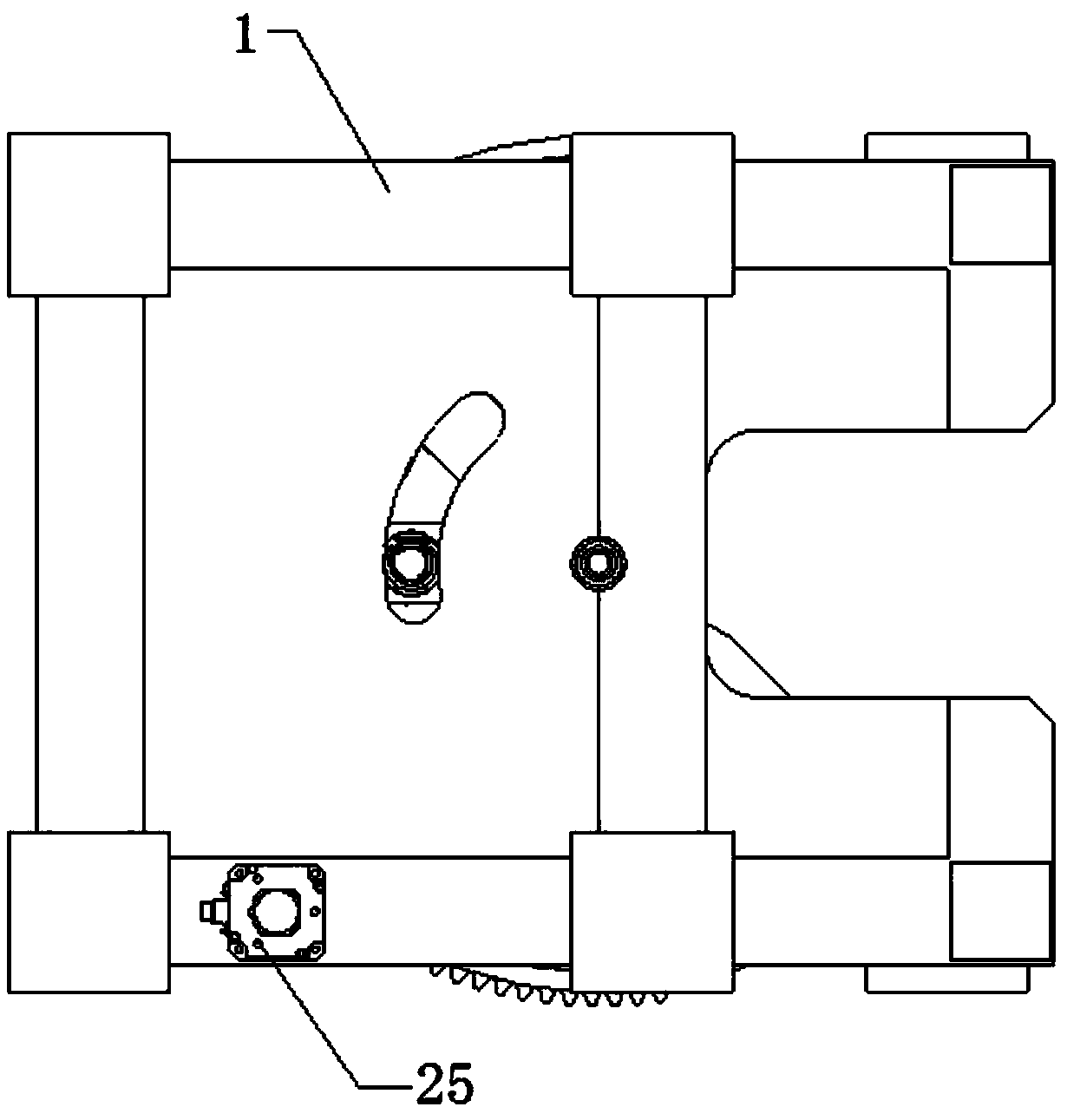 Rotation device used for tire cutting machine