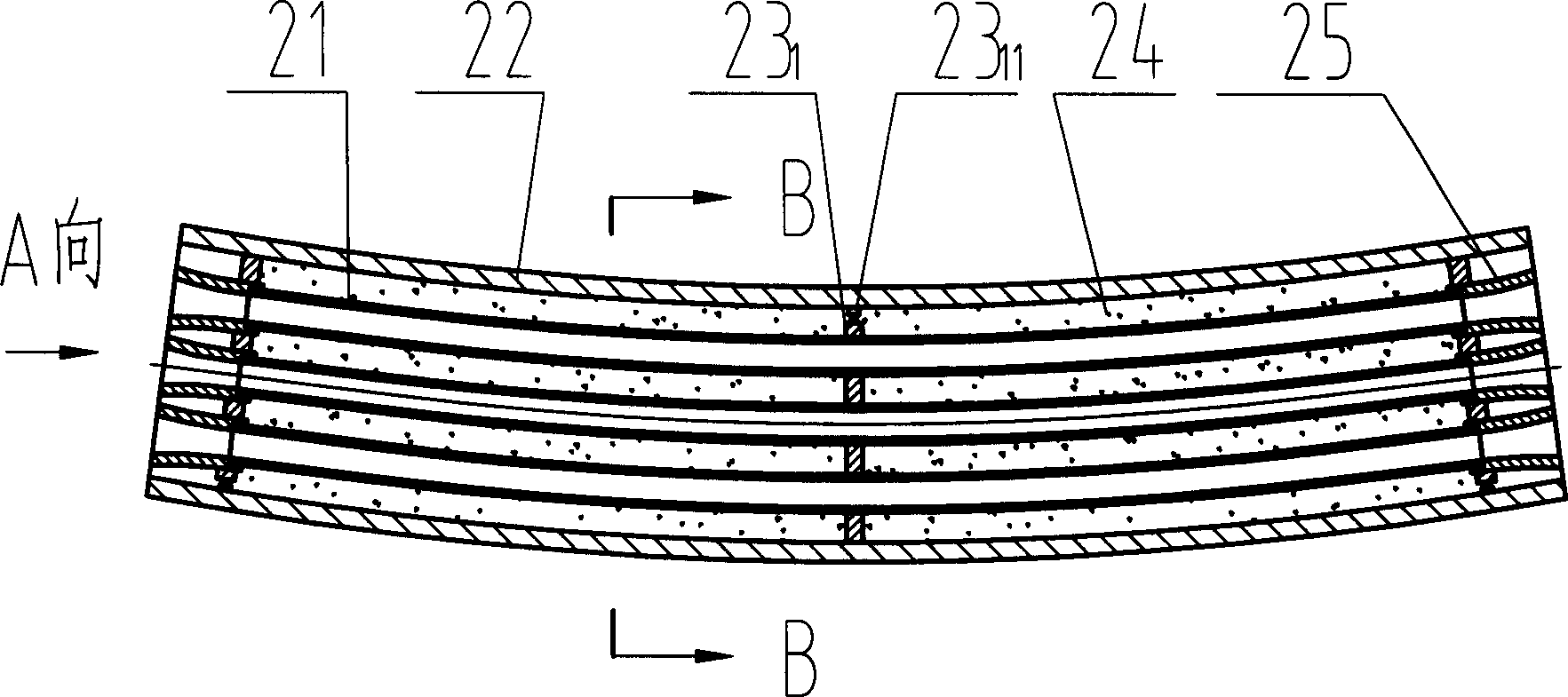 Outer prestress system and its construction process