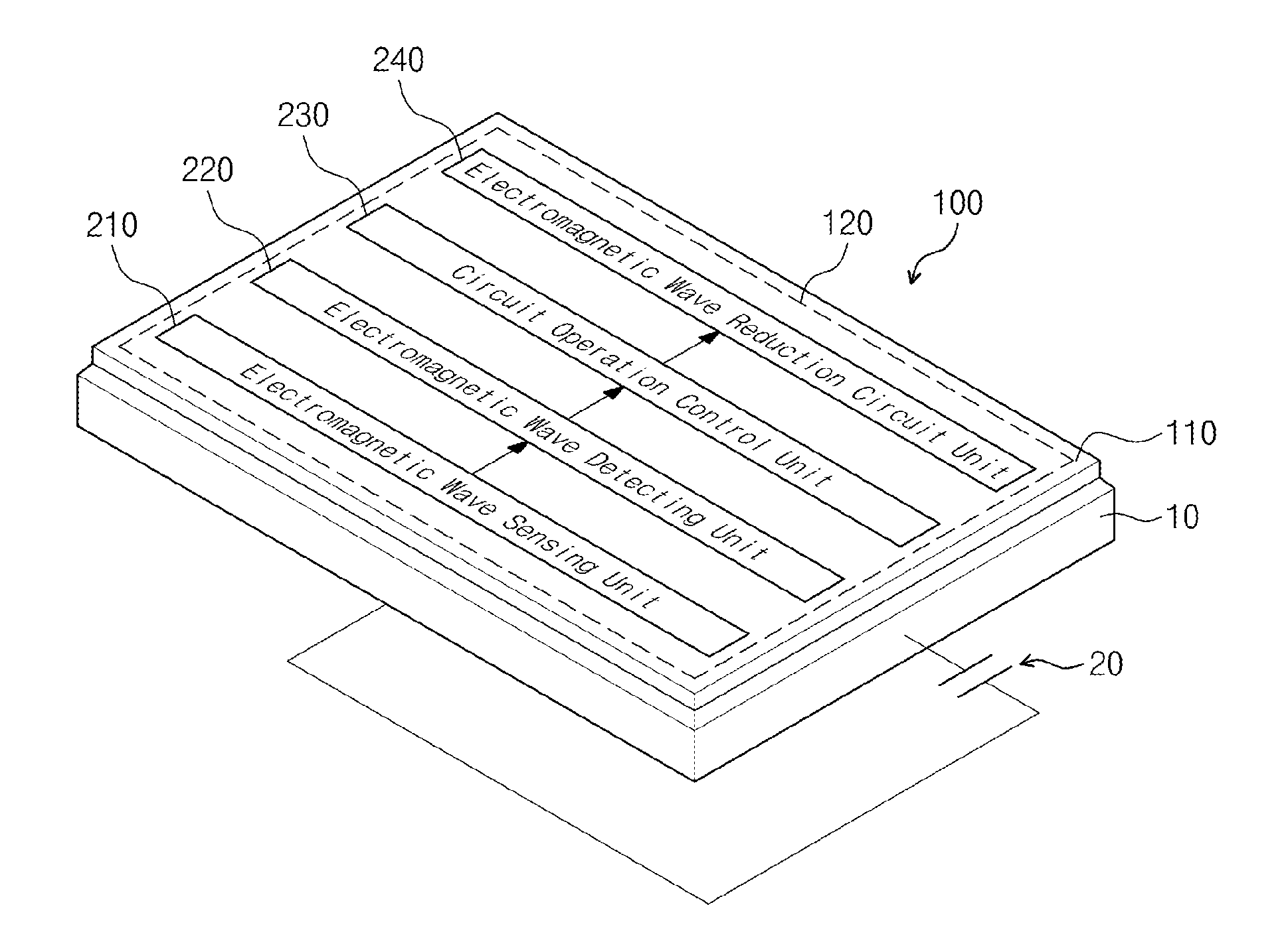 Electromagnetic wave reduction apparatus and electromagnetic wave reduction method thereof