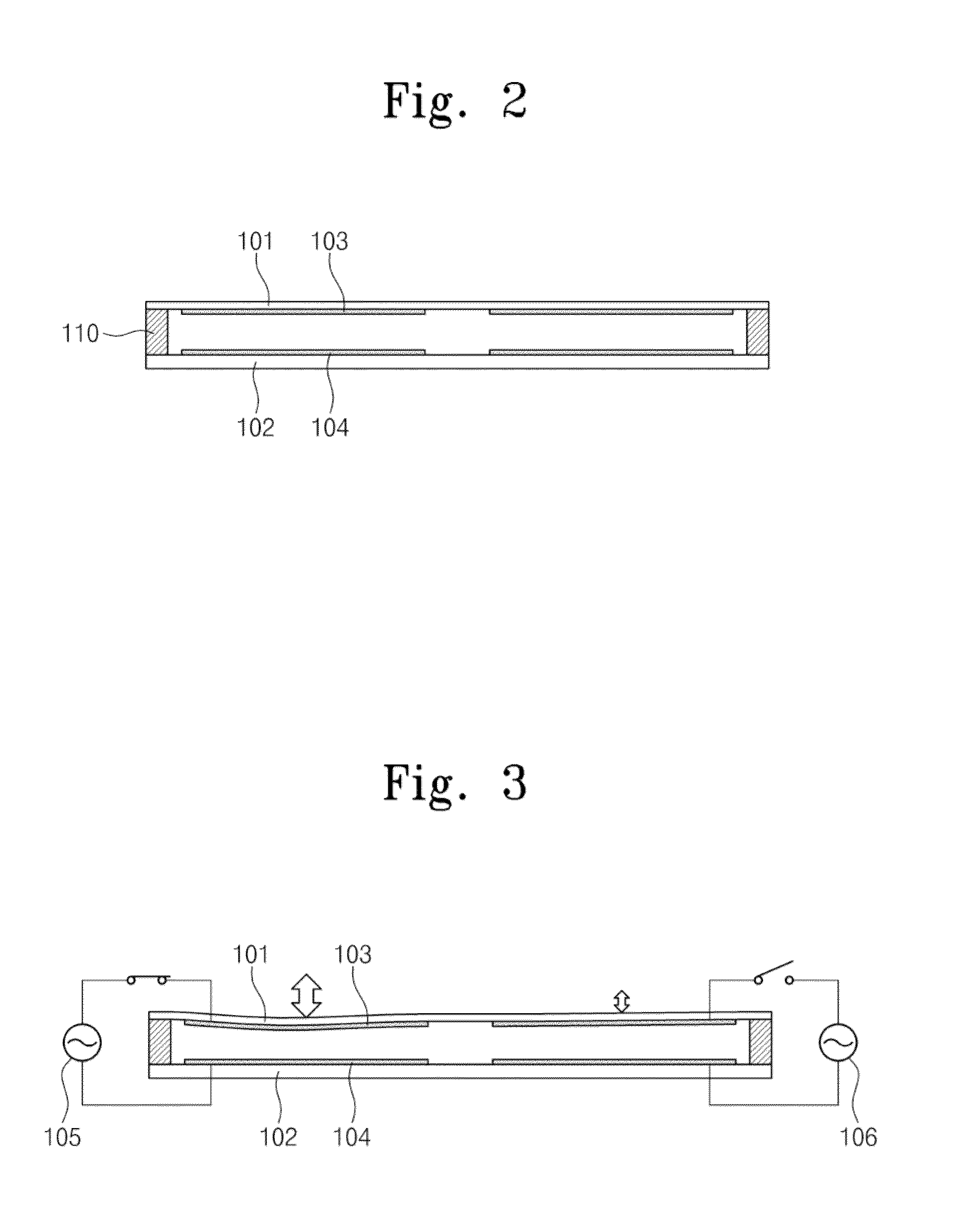 Film haptic system having multiple operation points