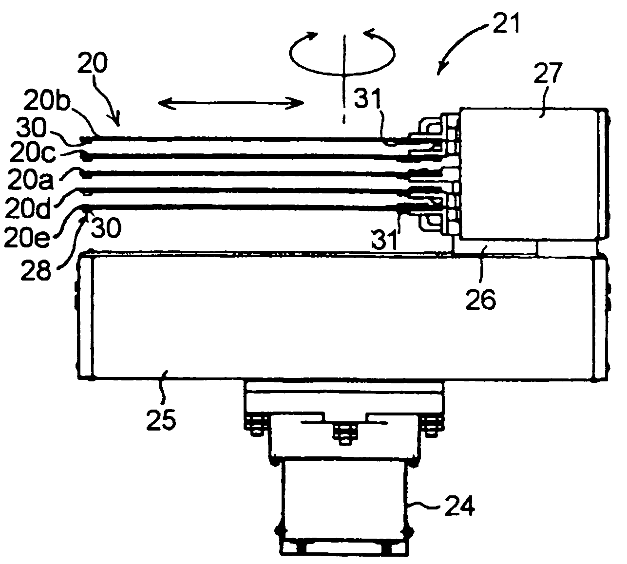 Vertical heat treatment system and method of transferring process objects