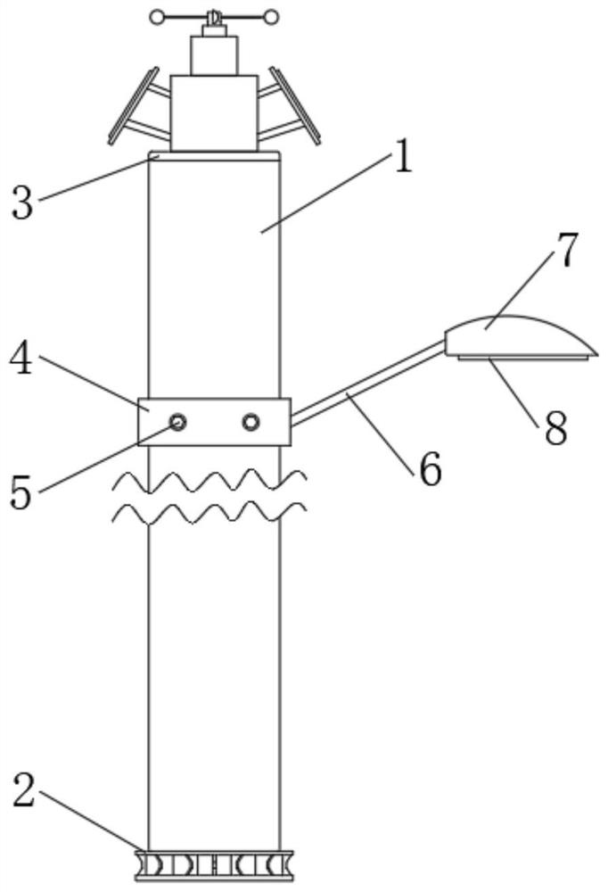 Anti-corrosion cement electric pole with stable structure