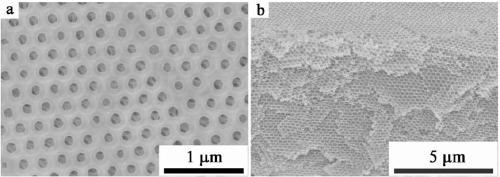 Three-dimensional inverse opal polymer photonic crystal material and preparation method and application thereof