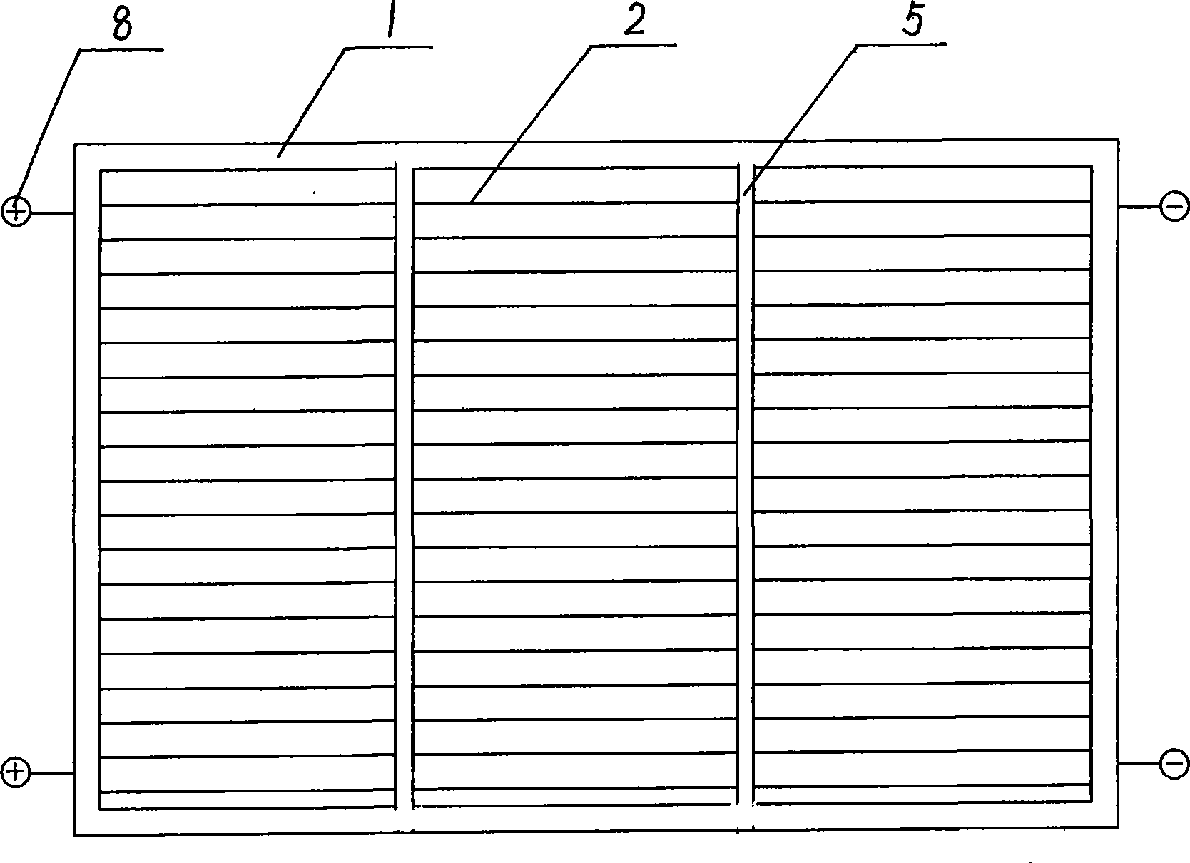 Non-crystal silicon thin-film solar cell component used for building and processing method thereof