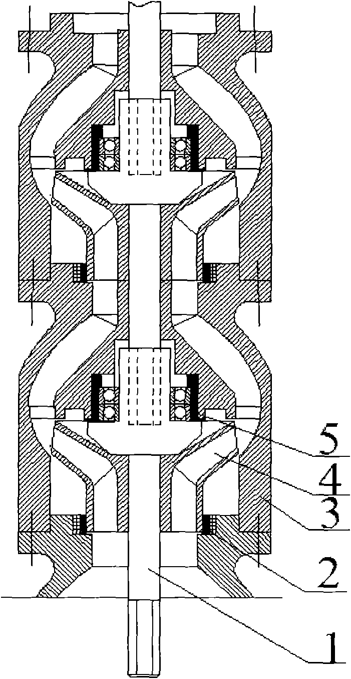 Modular pump unit used in multi-stage pump