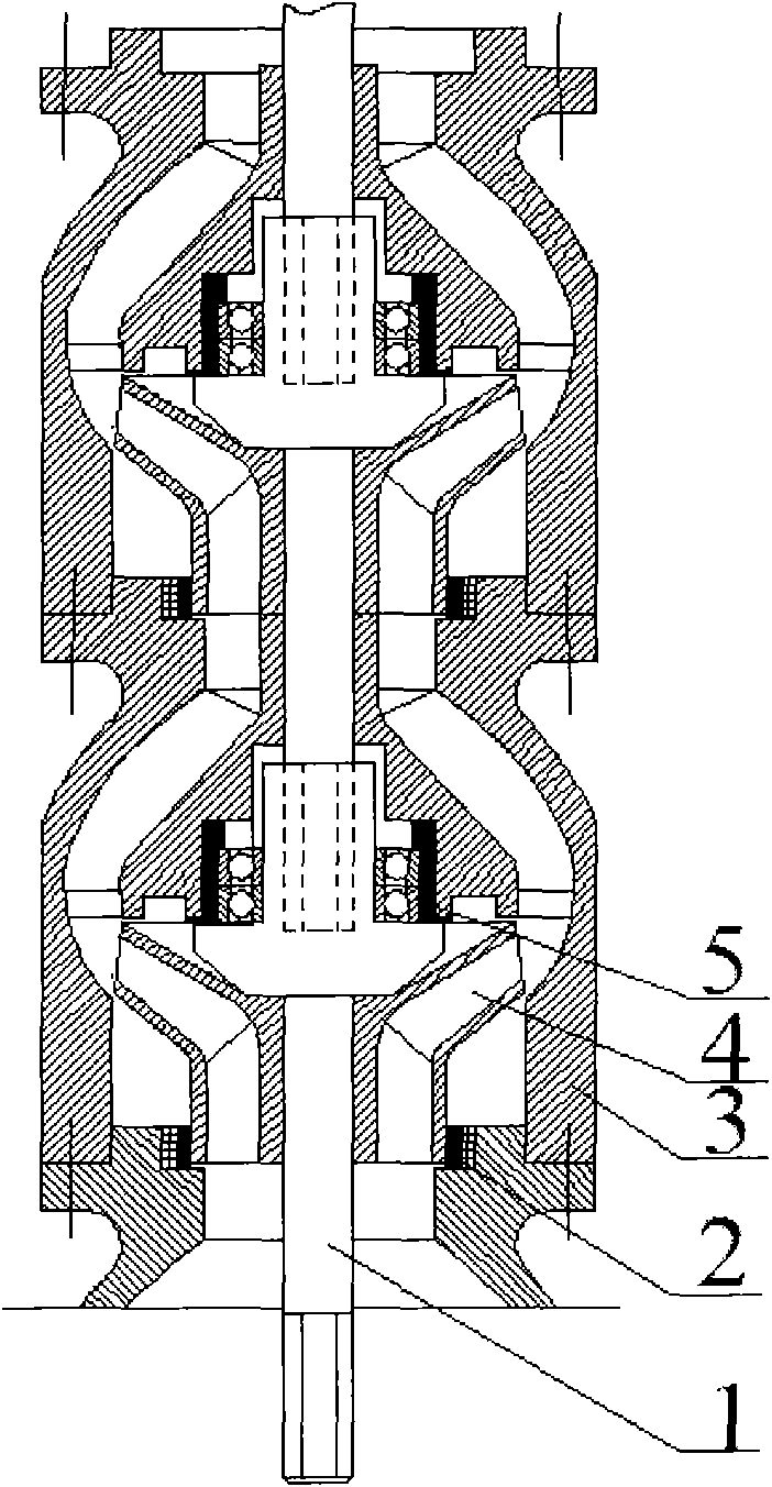 Modular pump unit used in multi-stage pump