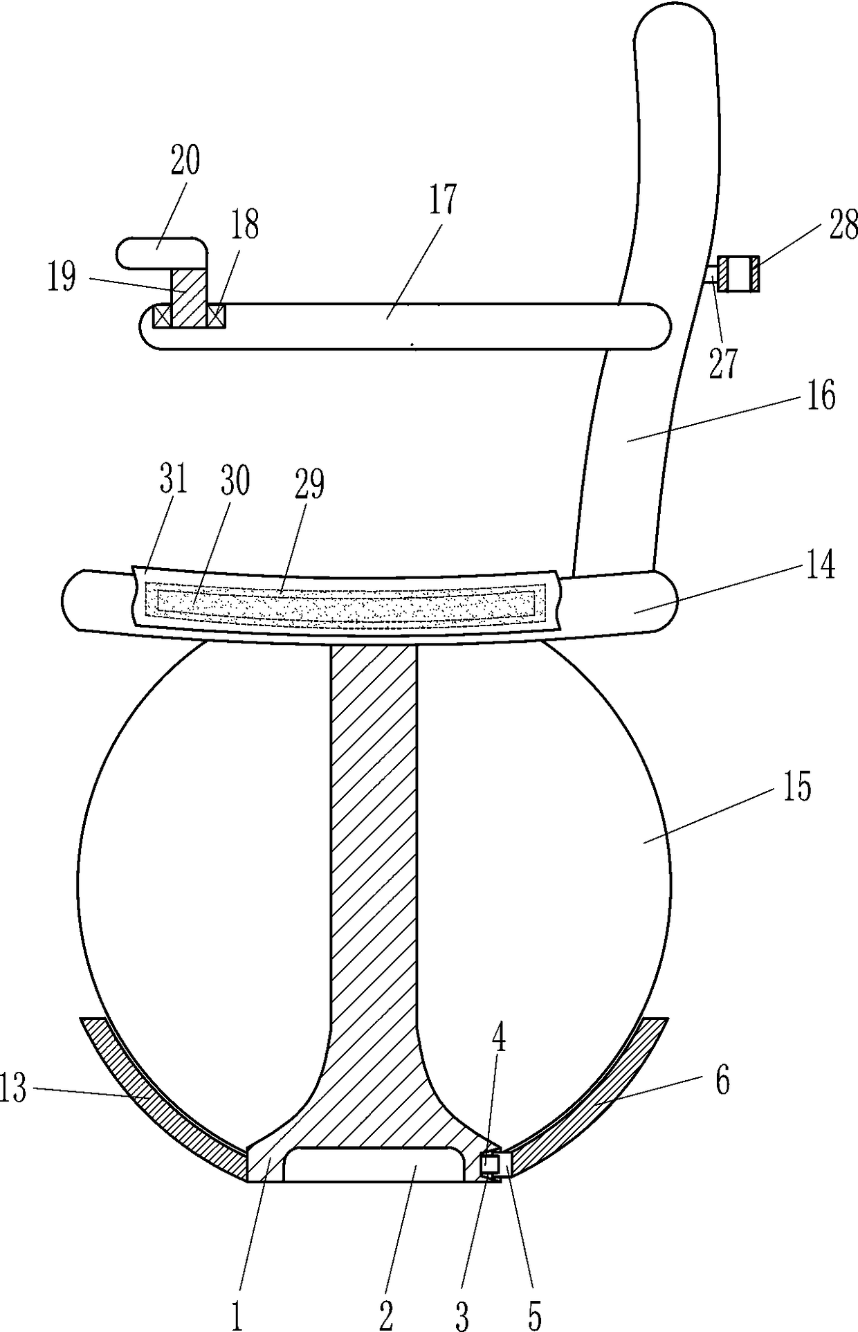 Chair for exercising crotch strength for pregnant women