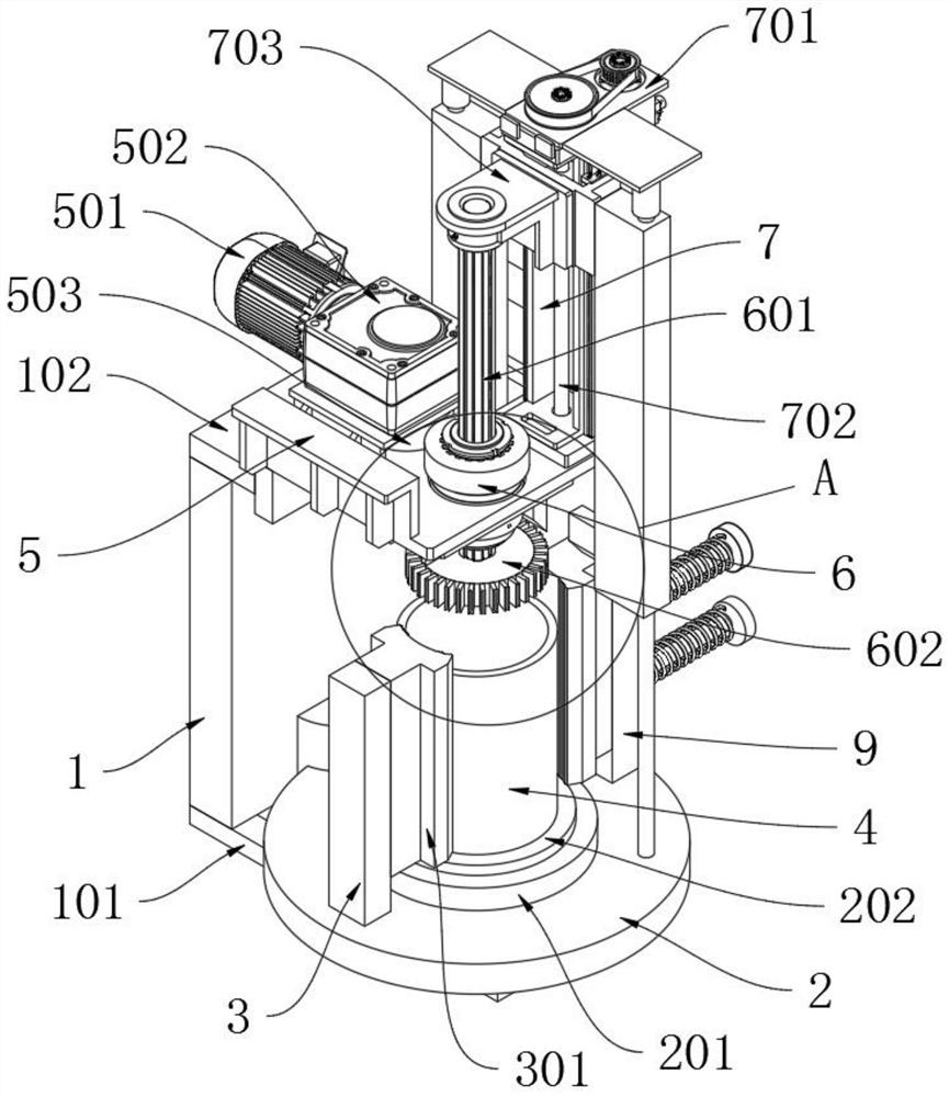 Round pipe inner wall rustproof polishing device based on machining