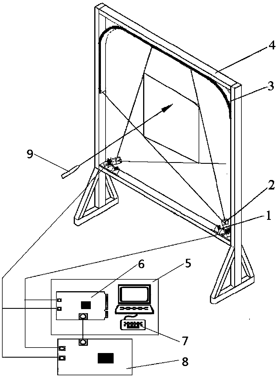 Image triggering device and triggering method for CCD precision target