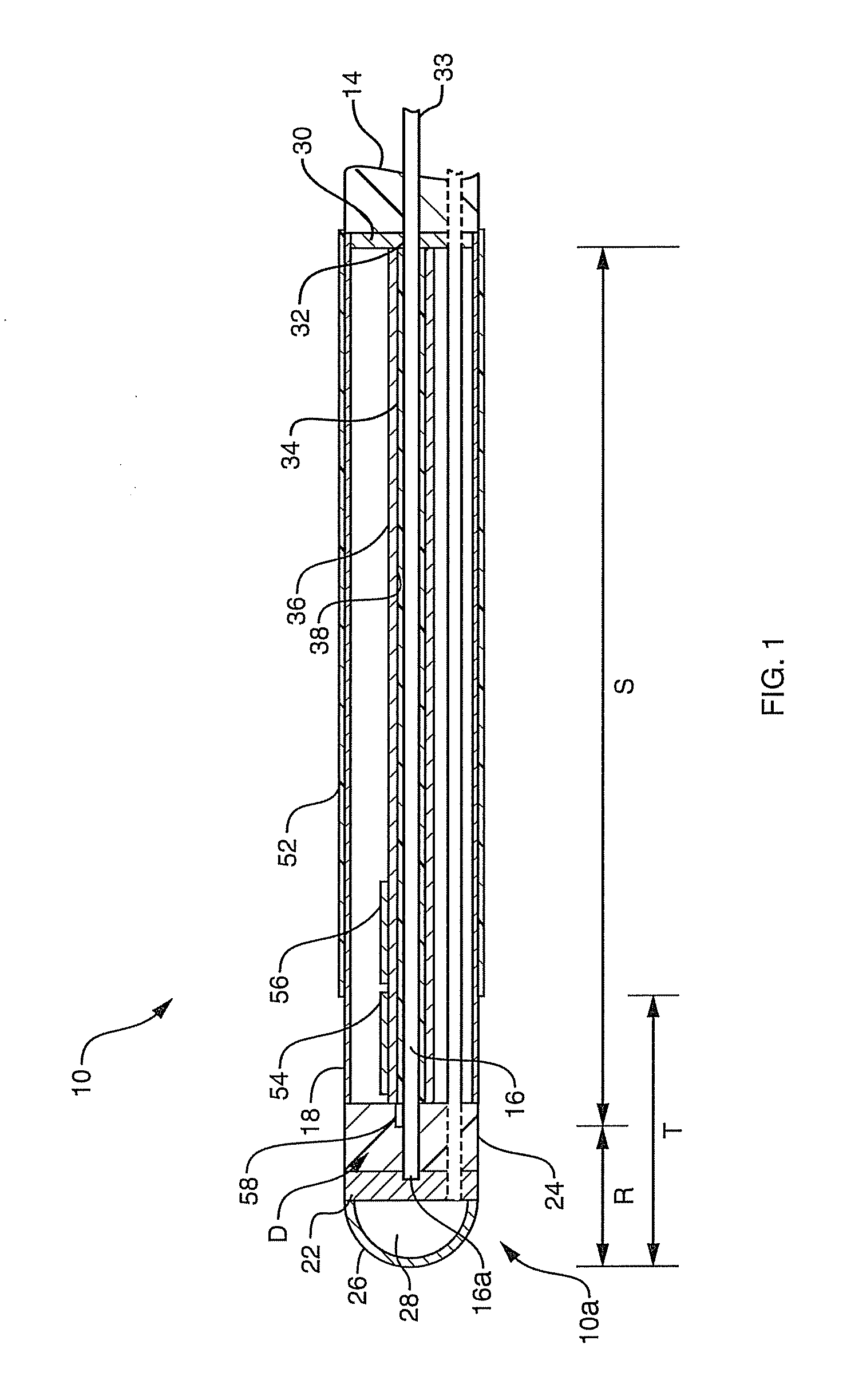 Radiometric heating/sensing probe