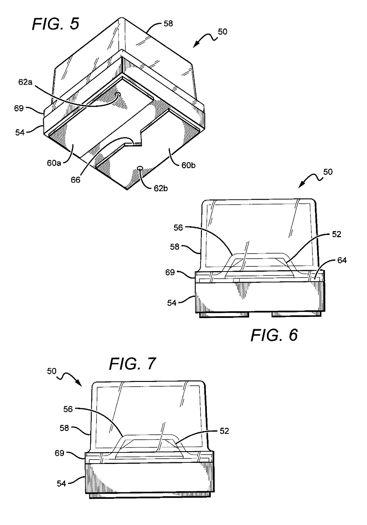 LED package with encapsulant having curved and planar surfaces