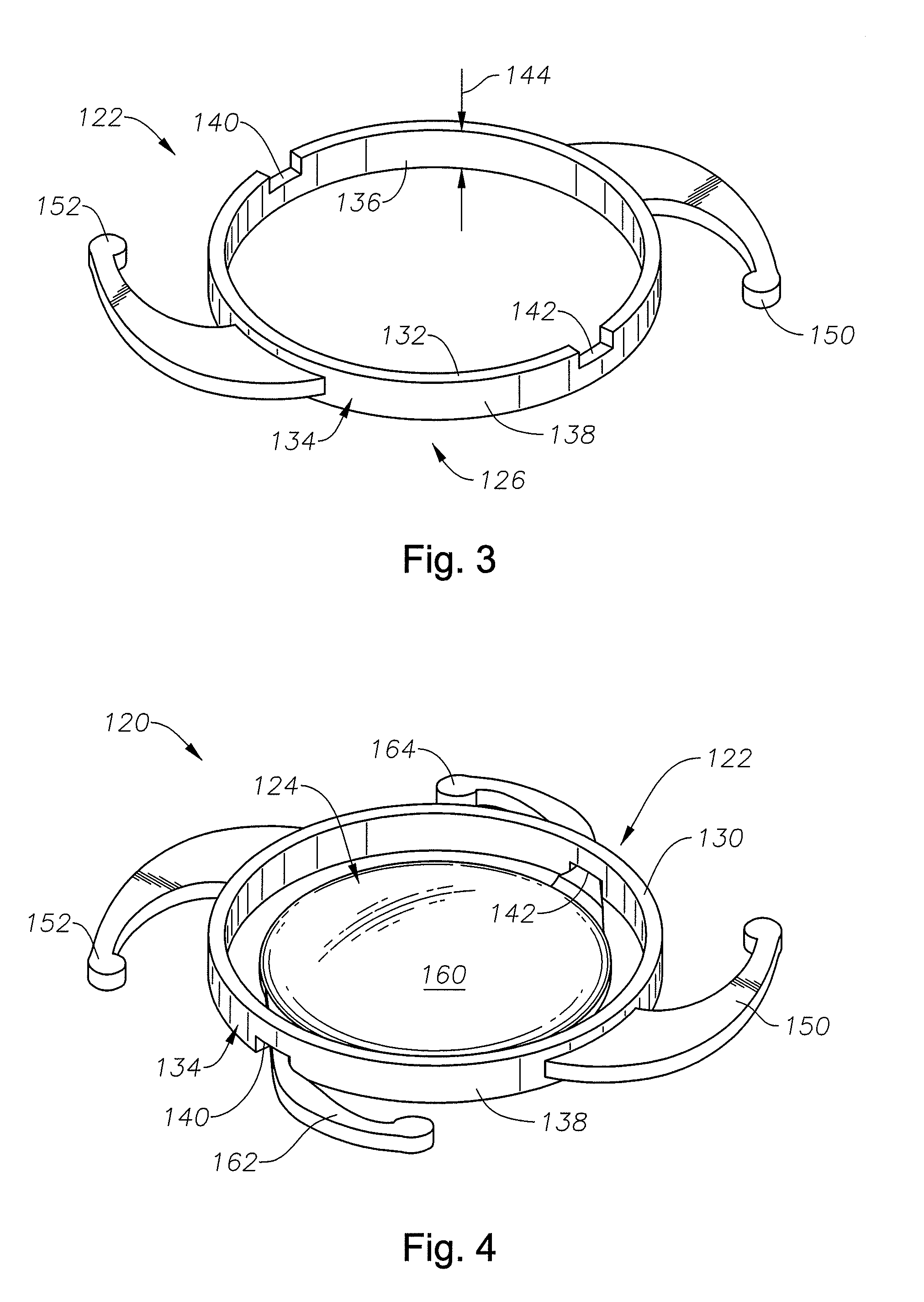 Intraocular rings and associated systems and methods