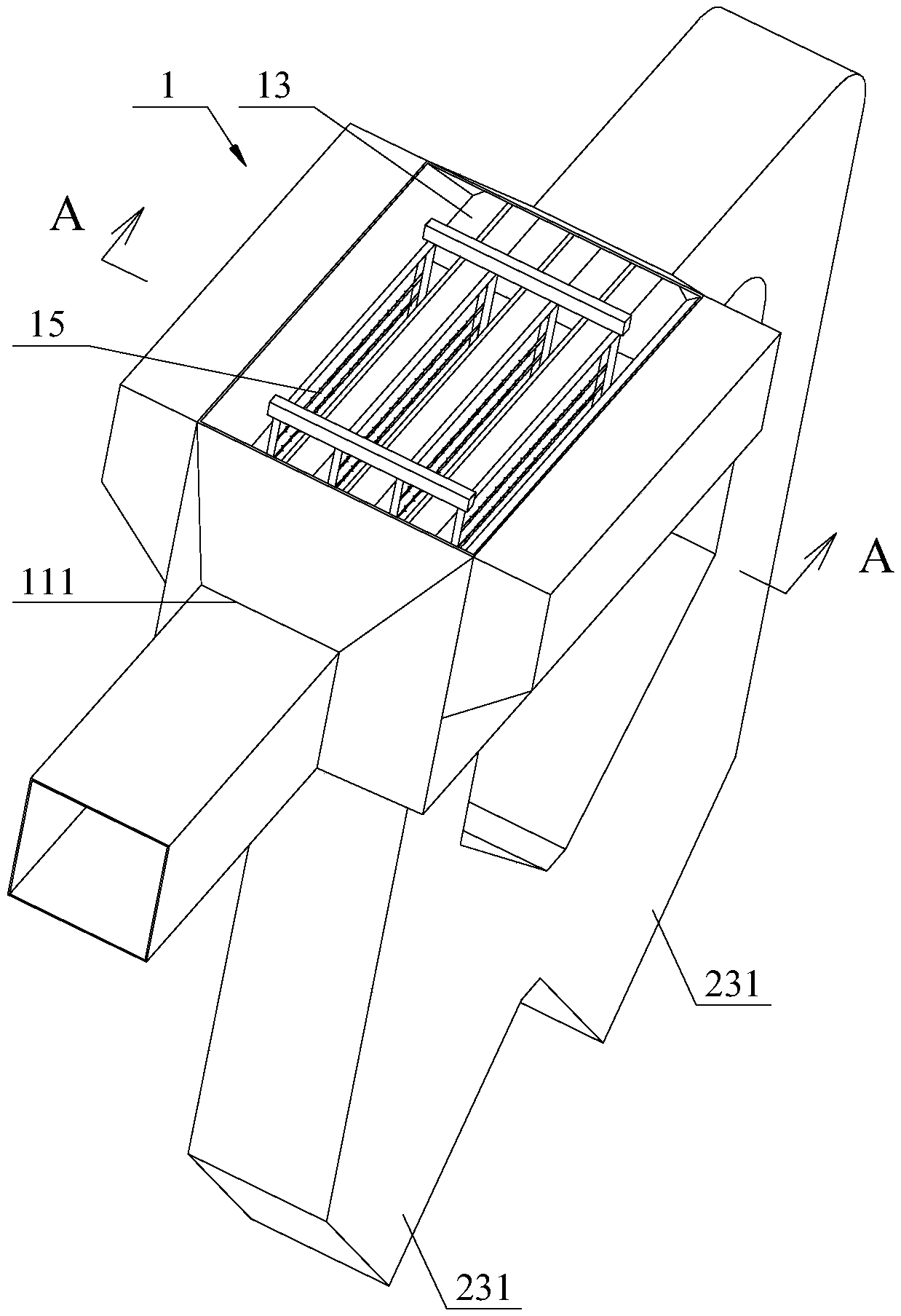 Dust removal heat exchange white elimination device and system