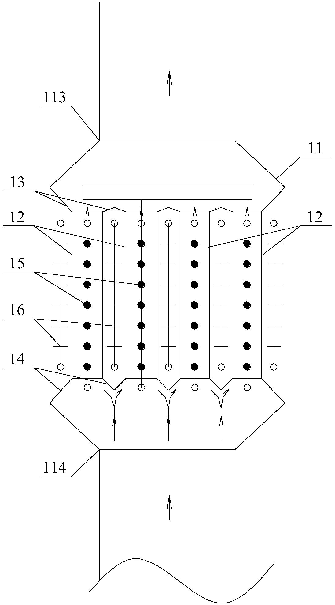 Dust removal heat exchange white elimination device and system