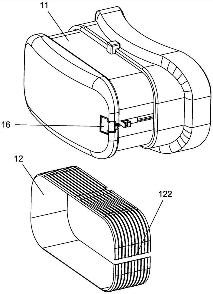 A kind of magnetic suction wire for storing vr glasses