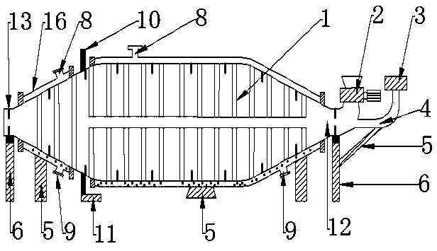 Cylinder drying machine with cooling segment