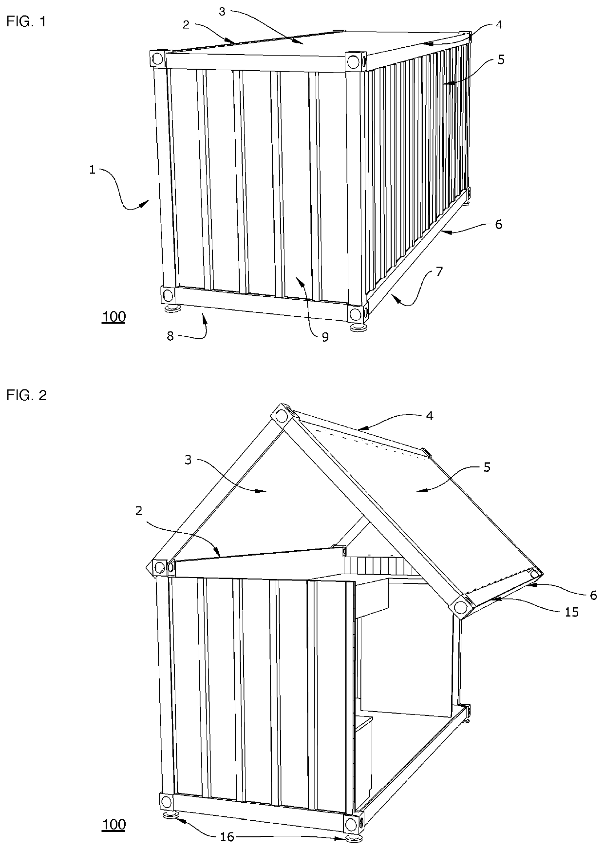 Convertible shipping container