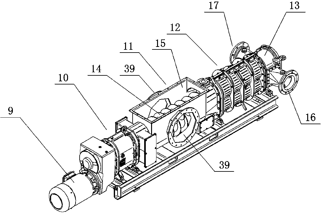 Feeding and pretreatment system for raw materials of methane project