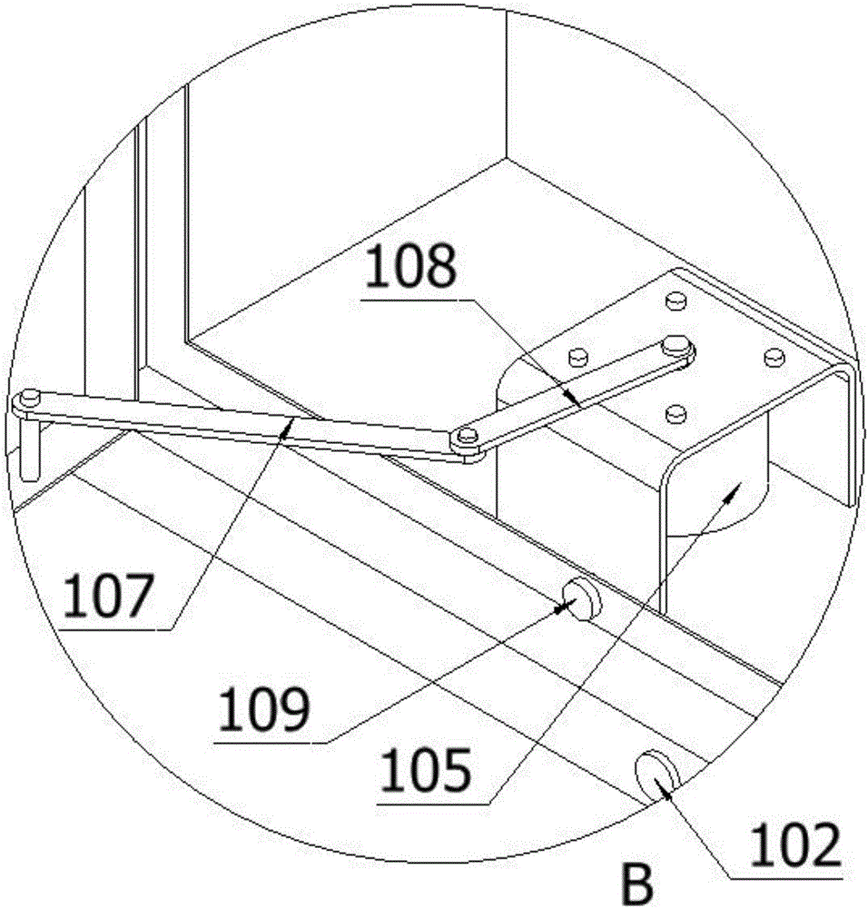 Outdoor power distribution box with automatic door closing device