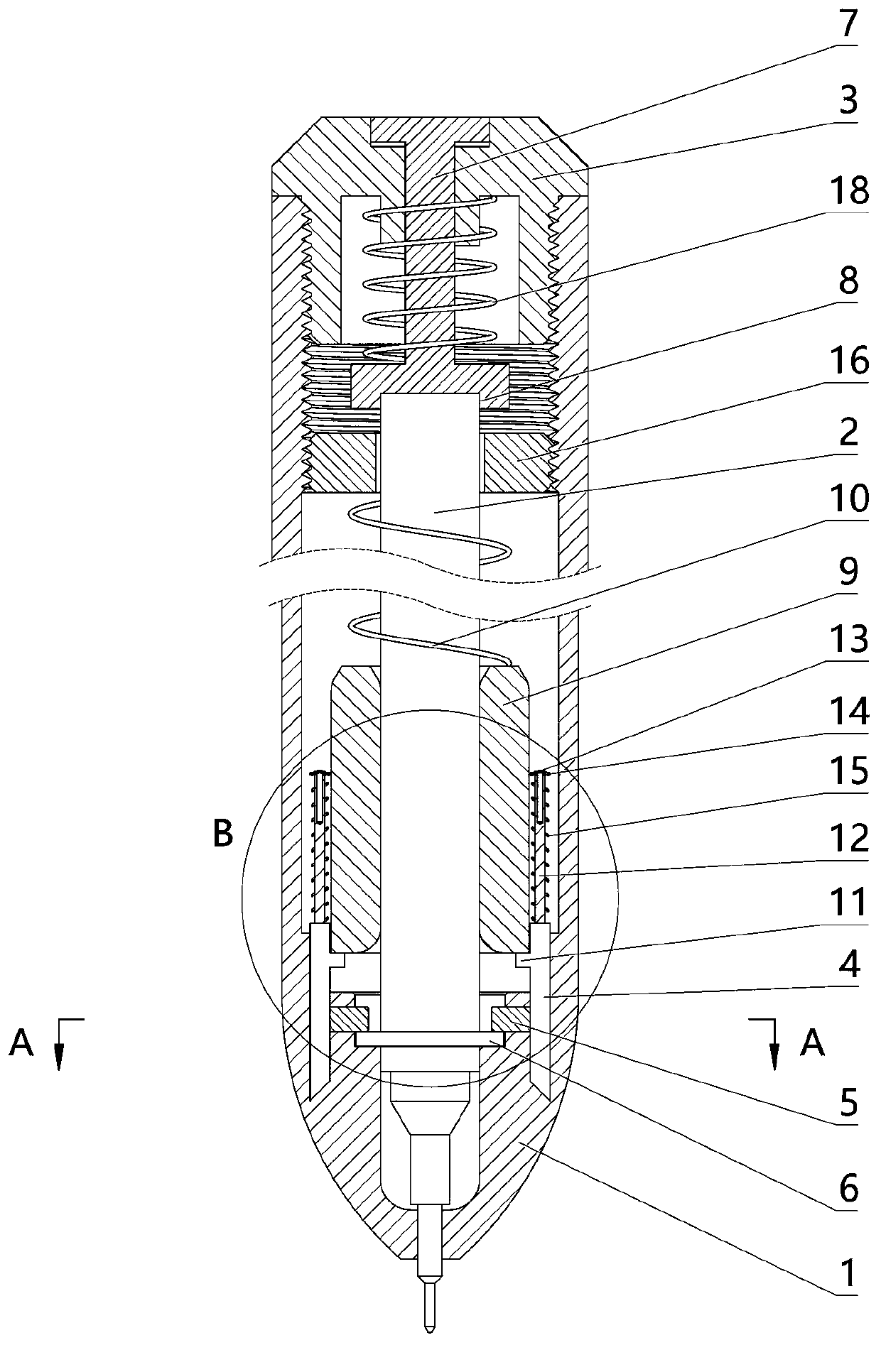 A writing pen that prevents damage to the nib