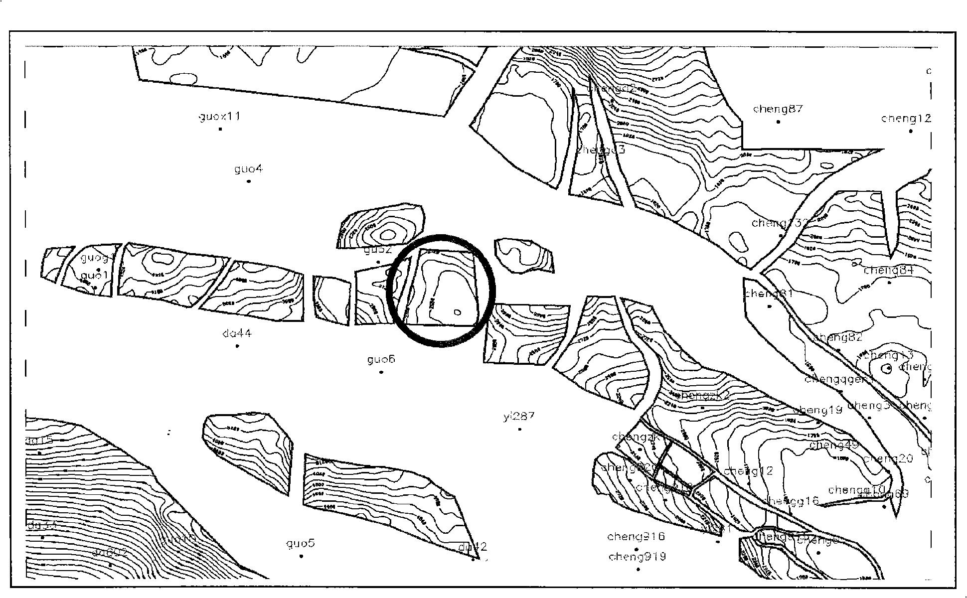 Physical geography exploration gravity and magnetic data processing method