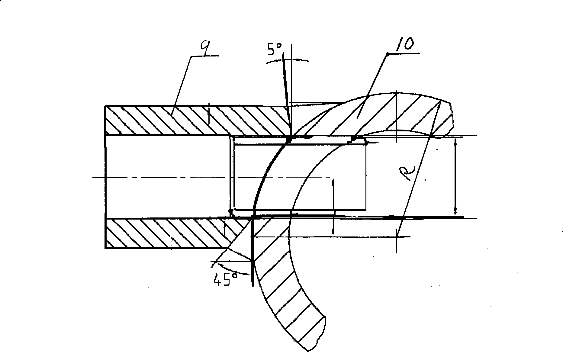 Automatic welding process of skewed tube fillet of boiler separator