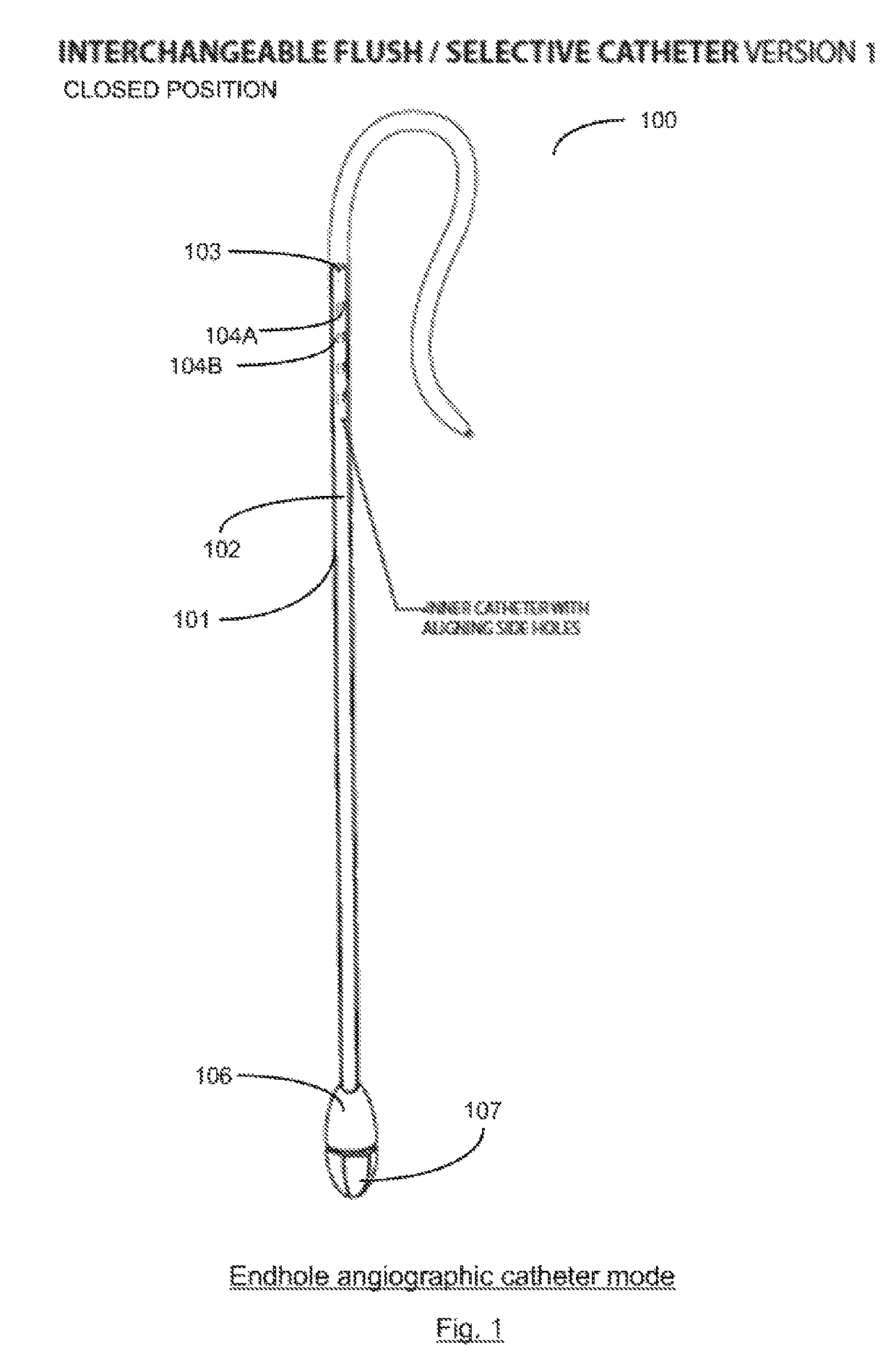 Interchangeable flush/selective catheter