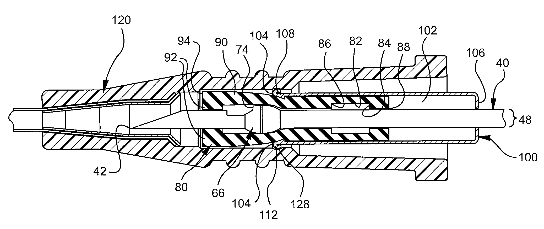 Bi-directional cannula feature capture mechanism