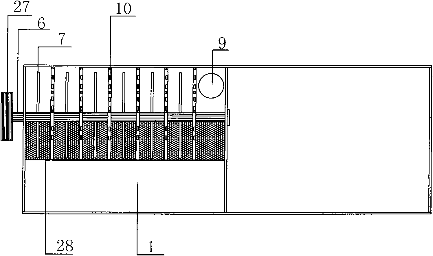 Device and method for improving cleanness and bulkiness of water-washed down