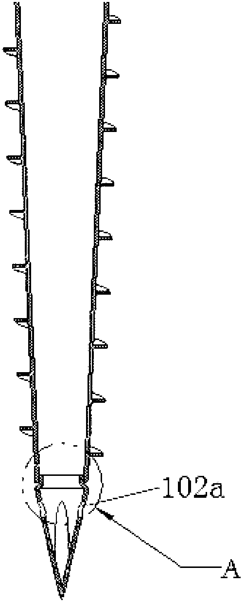 Split screw pile and welding method thereof