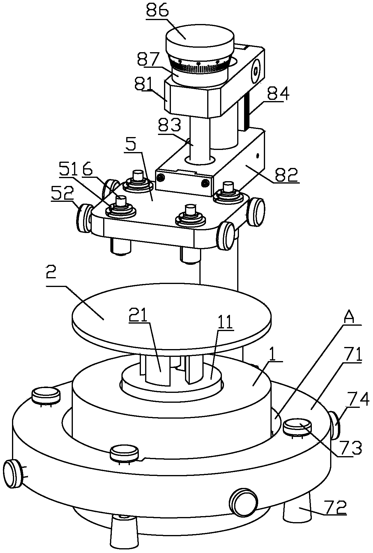 Electric eddy transducer dynamic calibration device