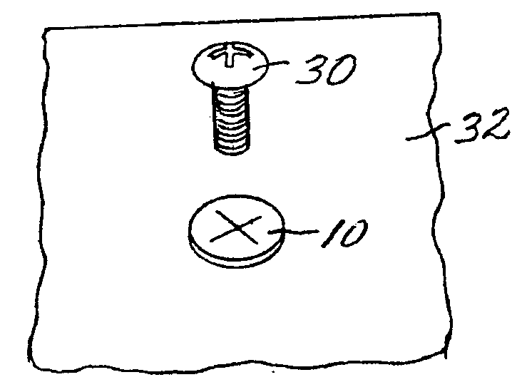 Pre-formed elastomeric fastener adhesive device and method of installation