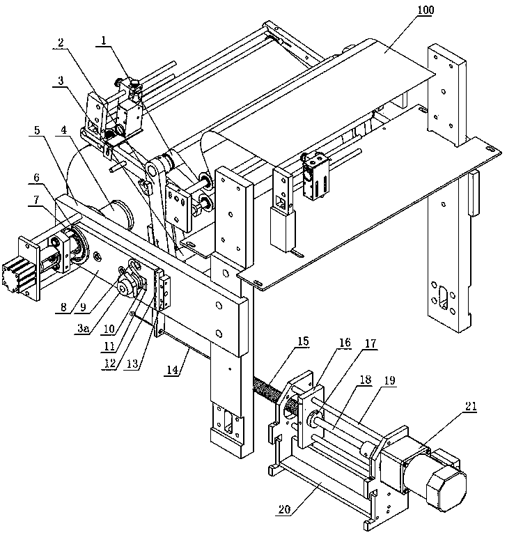 Stretched membrane feeding tension control device