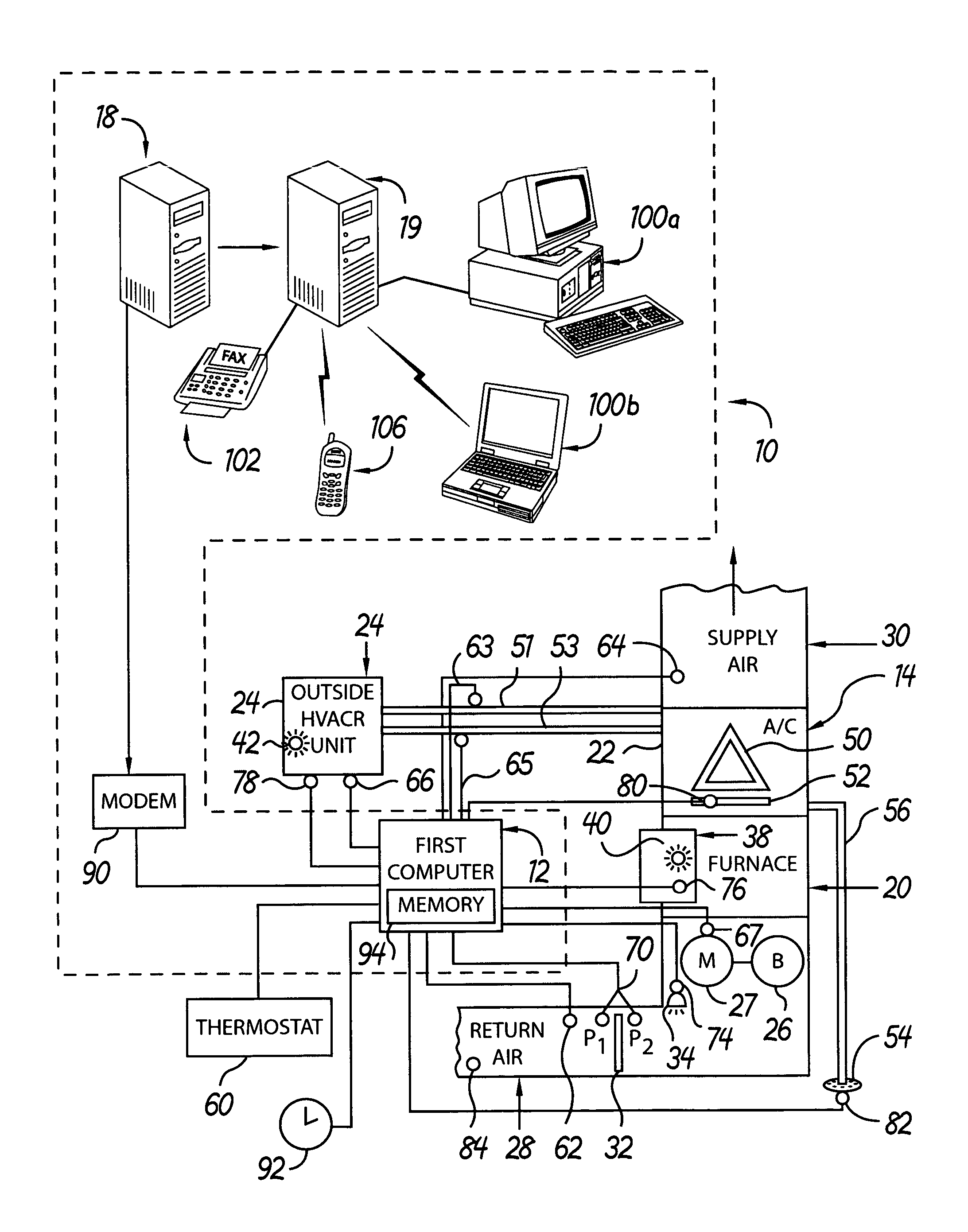 HVAC/R monitoring apparatus and method