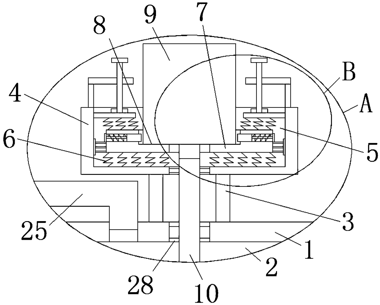 Crushing mechanism for dry-mixed mortar production equipment