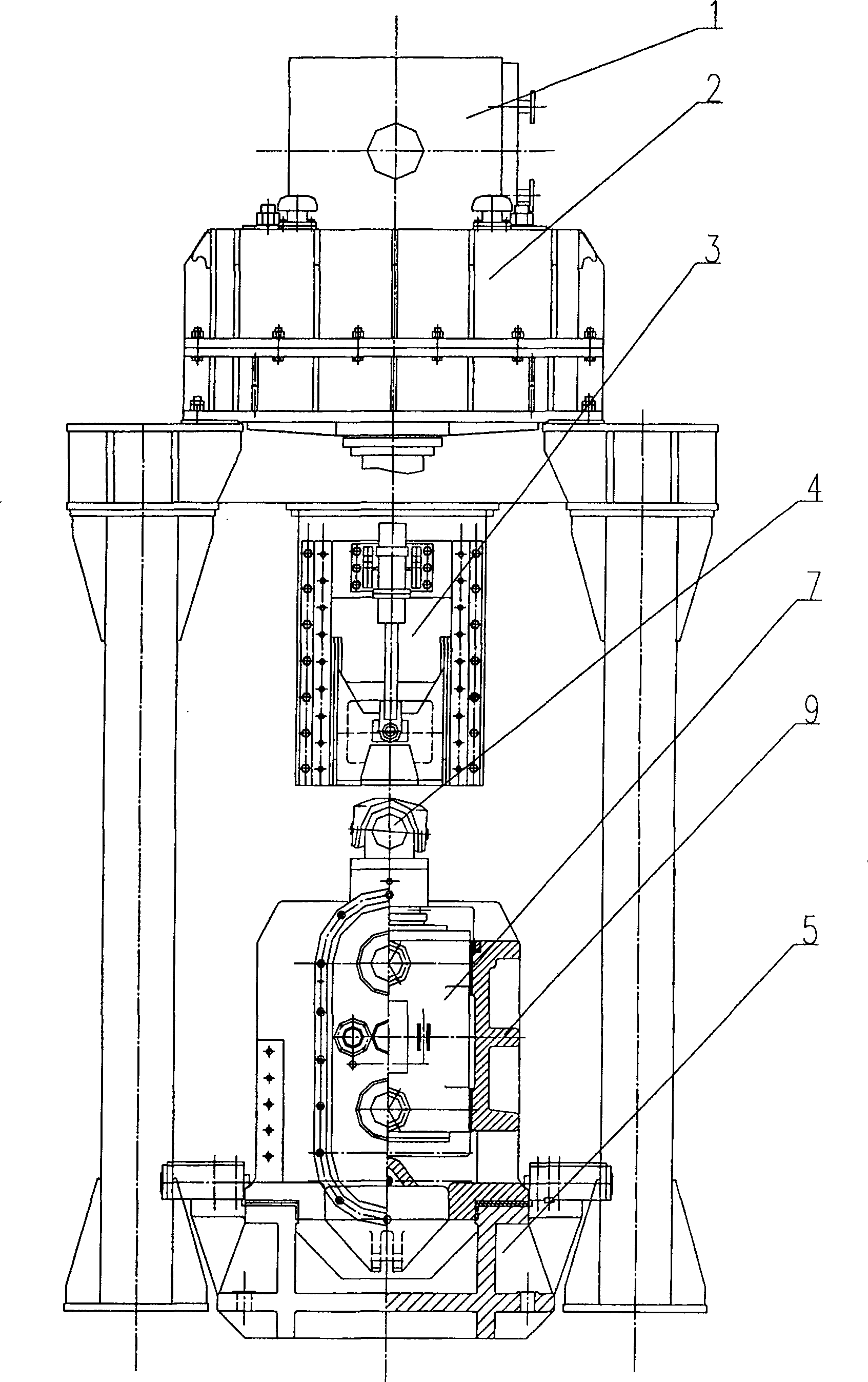 Rough rolling vertical roller mill