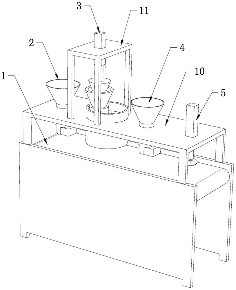 A dumpling skin forming device and forming method thereof