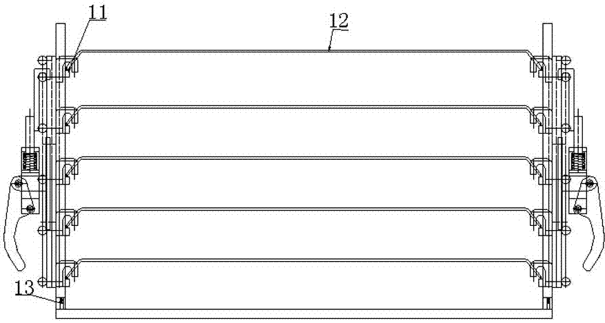 An automobile bumper horizontal transport fixing device