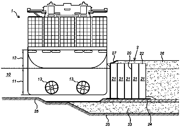 Scour Protection For An Underwater Bottom Alongside A Quay Wall, And Method For Providing The Same