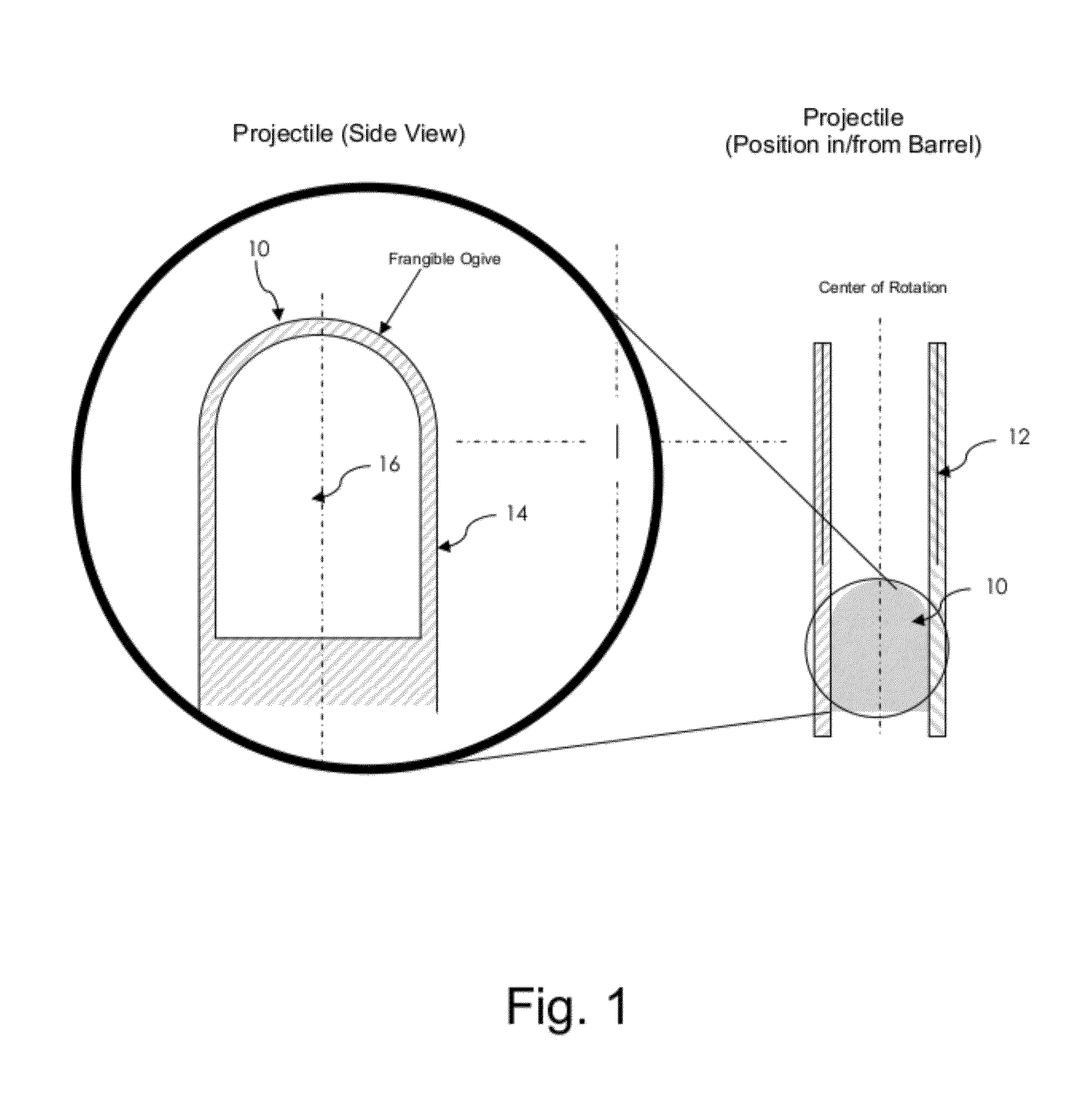 Impact locating day and night marker for a projectile