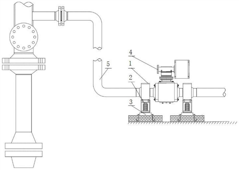 Valve connecting device for wind tunnel experiment