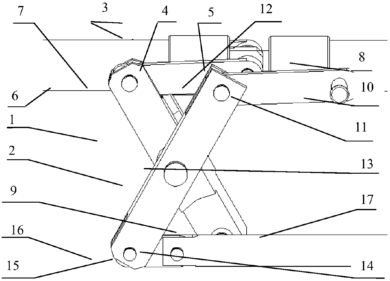 Circuit breaker and double-crank-arm transmission device