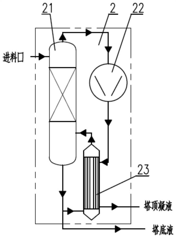 mvr rectification stripping compound device and its process method